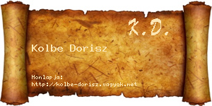 Kolbe Dorisz névjegykártya